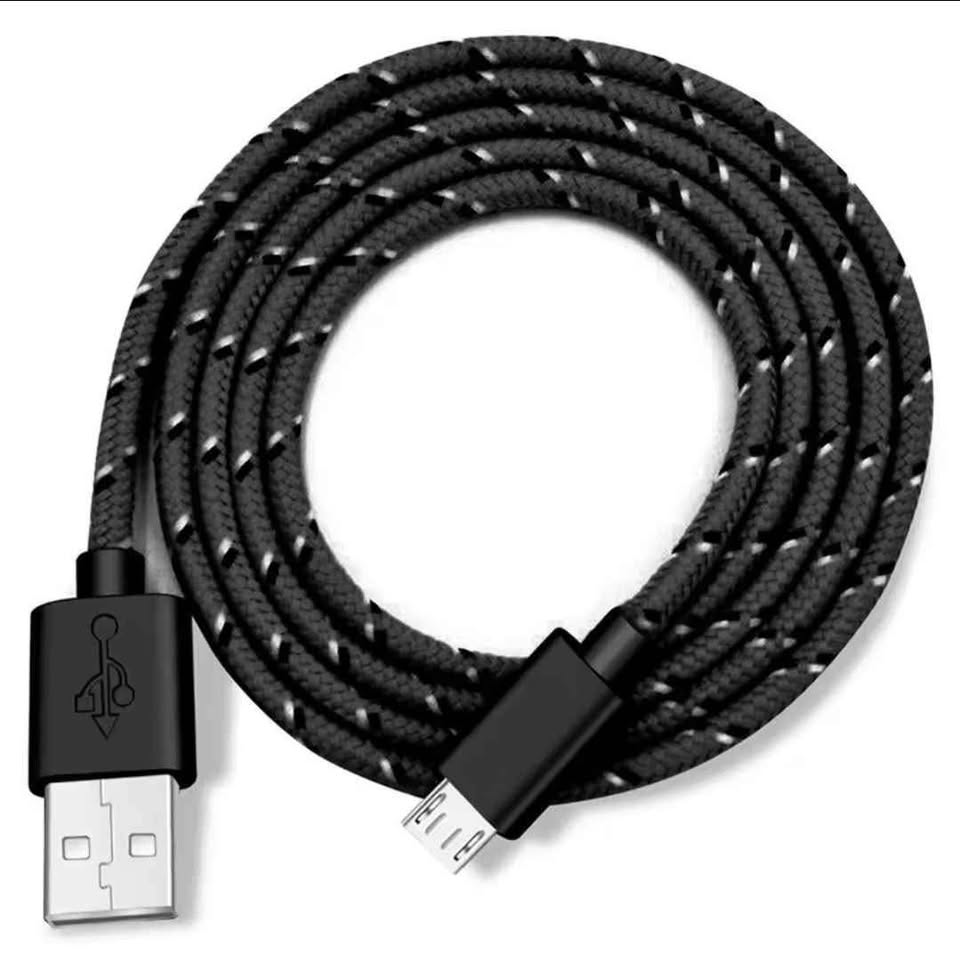 3m Nylon Braided Micro USB Cable – Fast Charging