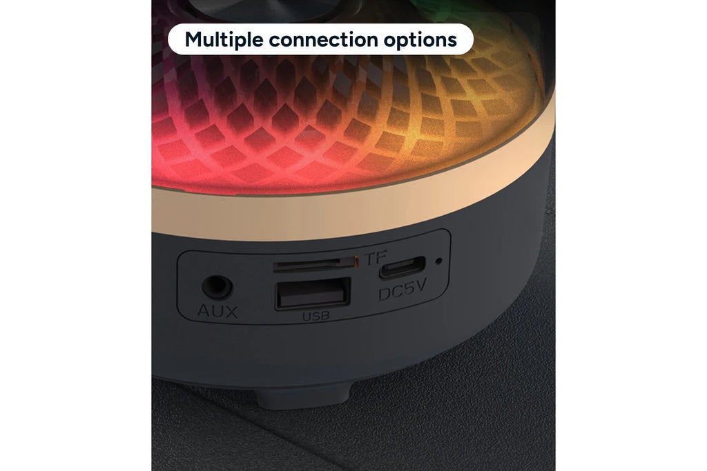 Portable Bluetooth Speaker with Ambient LED Lighting