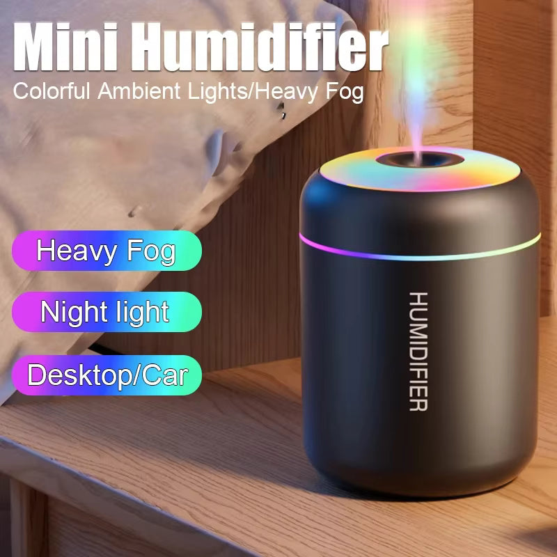 Mini Air Humidifier USB Aroma Diffuser Essential Oil Purifier Cool Mist Sprayer Home Bedroom/Car